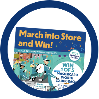 March into Store and Win Brochure